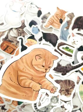 50/54 Pcs Cute Cats Animal Graffiti Sticker Mixed Style Toys