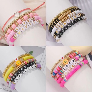 European and American Bohemian sweet letter bracelet甜美手链