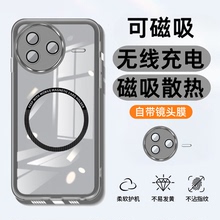 适用红米k80手机壳k80pro镜头全包保护套k8o新款magsafe车载磁吸超薄防摔透明redmi新品小米男女高级感外壳潮