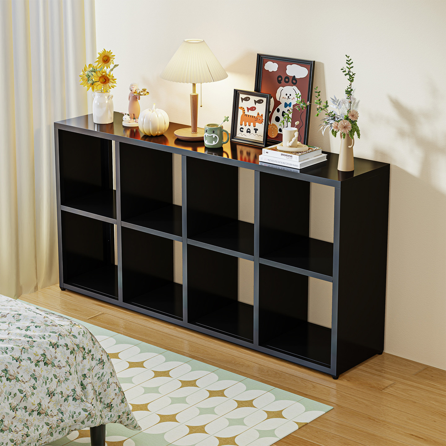 钢制格子柜自由组合书架电视组合柜卡莱克靠墙落地书柜收纳储物柜