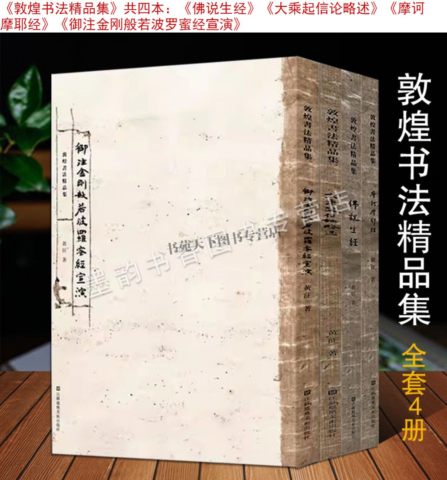 敦煌书法精品集4册佛说生经大乘起信论略述御注金刚般若江苏凤凰