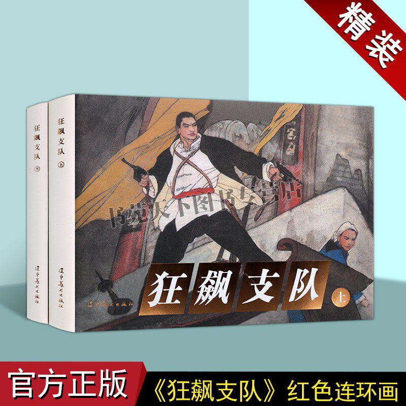 正版 狂飙支队(上下册)(连环画)曲波原著韩丽娟绘画 中国现代小人书经典绘本红色人物革命故事中国画作品集辽宁美术出版社图书