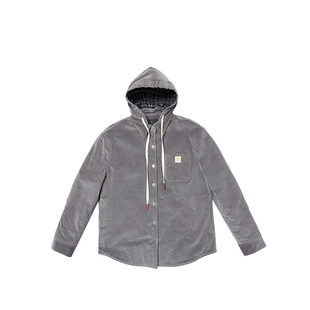 chrisoubydan欧阳丹2025秋冬新款灯芯绒连帽夹棉外套