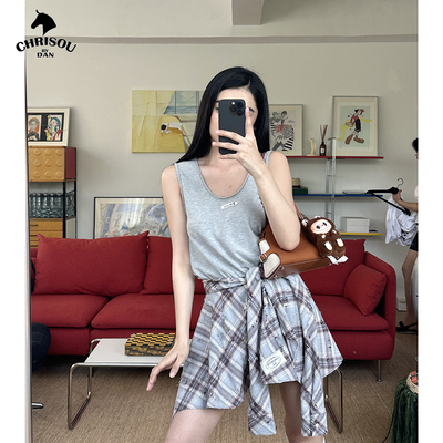 chrisoubydan欧阳丹2025定制新款系腰一片式裙罩半身裙