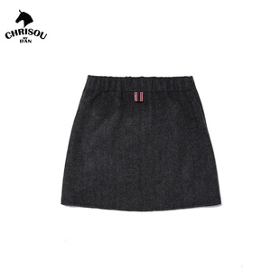 chrisoubydan欧阳丹2025秋冬新款双面毛呢半身裙