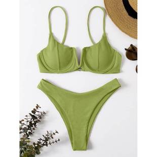 Thong Women Swimsuit Push Beachwear Bikini Summer Bathing