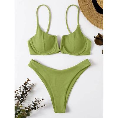 Push Up Bikini Thong Women Swimsuit Summer Beachwear Bathing
