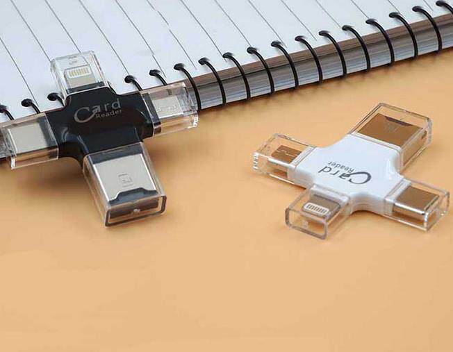 四合一多功能TF Micro SD OTG读卡器USB Flash Drive Card Reader