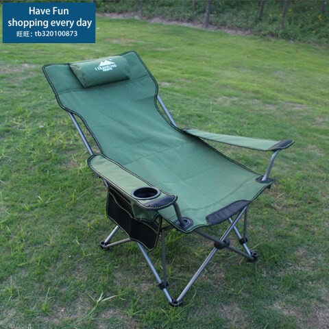 deck chair outdoor foldable beach camping fishing recliner
