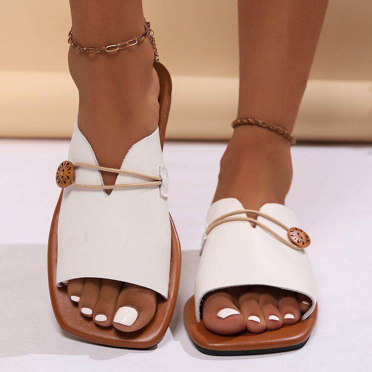 women flat sandals plus size 43 slippers大码沙滩凉鞋罗马拖鞋