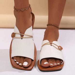 plus size 罗马拖鞋 flat 沙滩凉鞋 sandals slippers大码 women