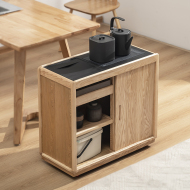 Tủ trà gỗ tần bì gỗ chắc chắn di chuyển được bằng gỗ căn hộ nhỏ nước thanh bàn trà nước sôi bàn trà bên tủ đơn giản bàn trà nhỏ đẹp