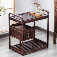 Gỗ nguyên khối giá trà gỗ hồng mộc di động trà bàn trà ấm đun nước tích hợp tủ trà hộ gia đình nhỏ bàn trà bàn uống trà