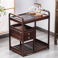 Gỗ nguyên khối giá trà gỗ hồng mộc di động trà bàn trà ấm đun nước tích hợp tủ trà hộ gia đình nhỏ bàn trà bàn uống trà