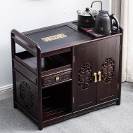 Hộ gia đình bàn trà bàn trà nhỏ trà di động giỏ hàng bằng gỗ gụ gỗ gụ mới của Trung Quốc tủ trà khung ấm đun nước tích hợp bàn trà nhỏ bàn gỗ uống trà