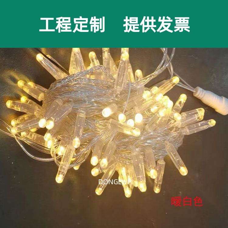 LED超亮高防水加粗加大闪灯 串灯满天星灌胶装饰街道绕树亮化灯串