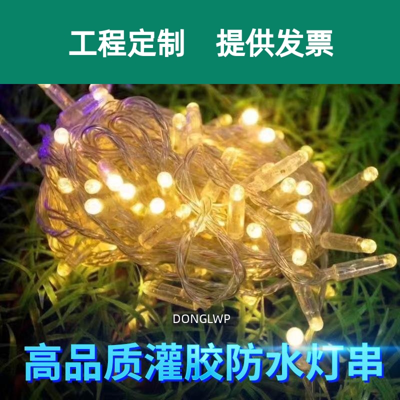 led太阳能灯串造型小灯串满天星防水灌胶灯串圣诞节装饰彩灯