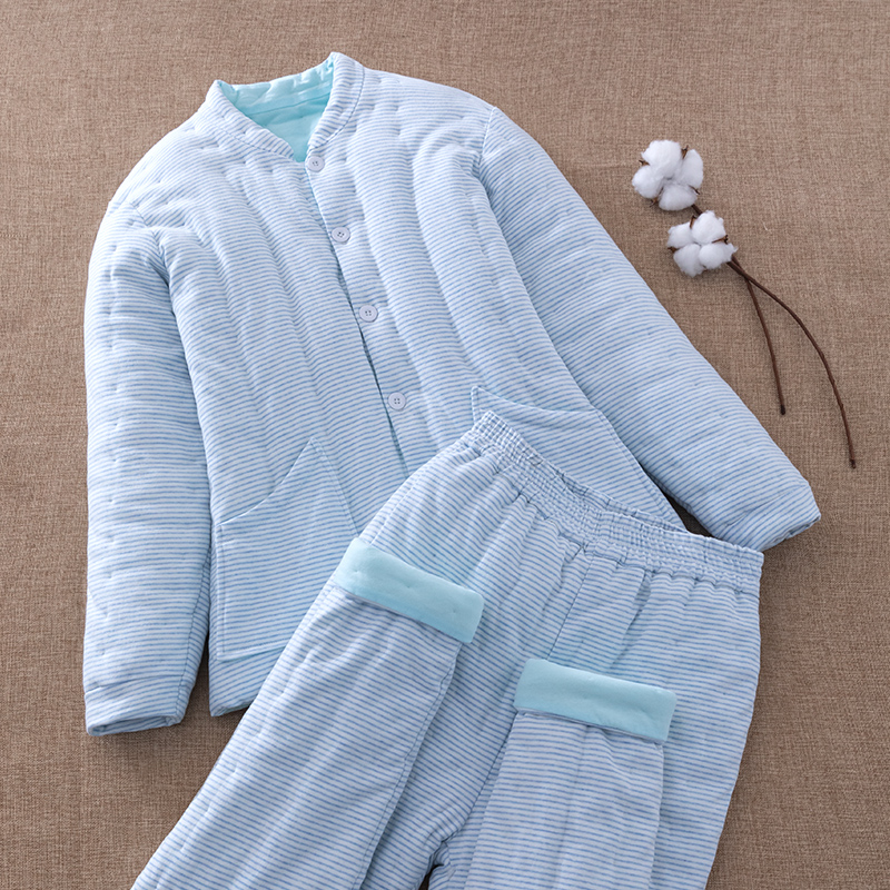 纯棉手工棉衣女加厚保暖棉袄套装