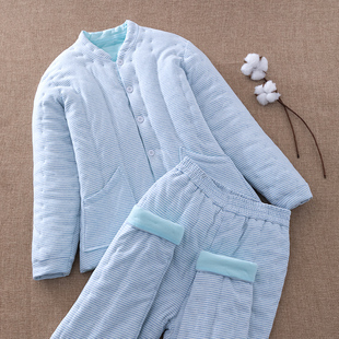冬 妈妈内穿宽松套装 女士纯棉花手工保暖棉袄 女加厚防寒棉衣棉裤