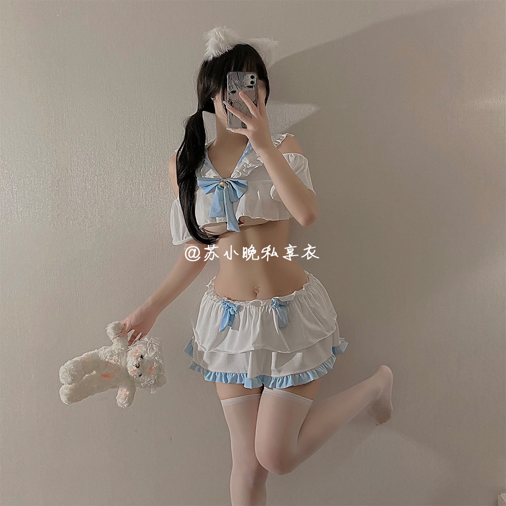 苏小晚 今晚约么弟弟~纯欲超短裙女仆装制服学生角色扮演套装睡衣