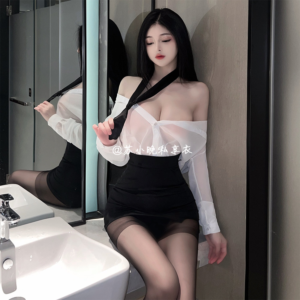 苏小晚 今天她很甜~性感雪纺秘书职业套装纯欲老师制服情趣内衣女