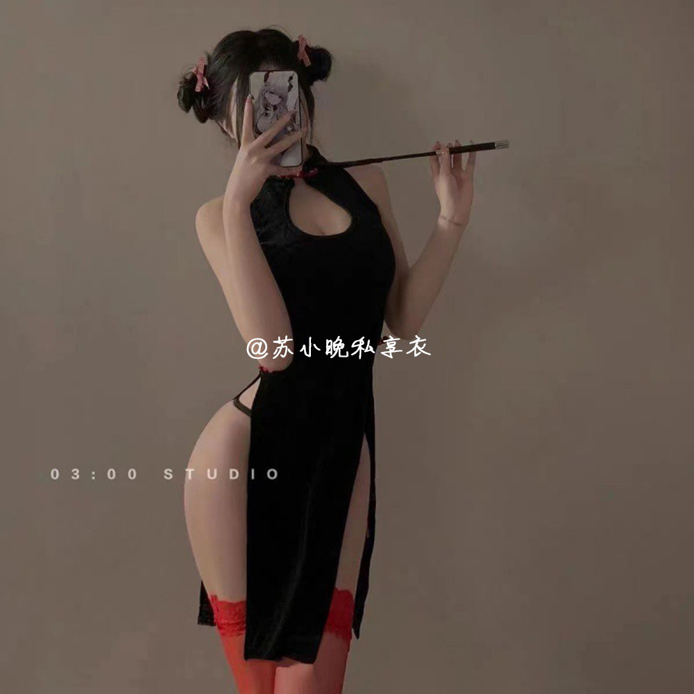 苏小晚 不解风情~复古性感旗袍情趣纯欲诱惑高开叉修身制服诱惑女