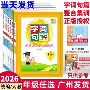 正版2026春整合集训字词句篇一二三四五六年级上册下册人教版RJ 小学语文字词句篇课堂全解与达标训练123456年级 新疆青少年出版社