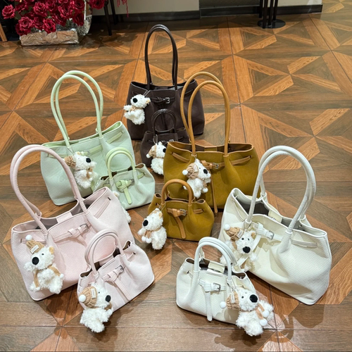 韩国小众手提编织包包女