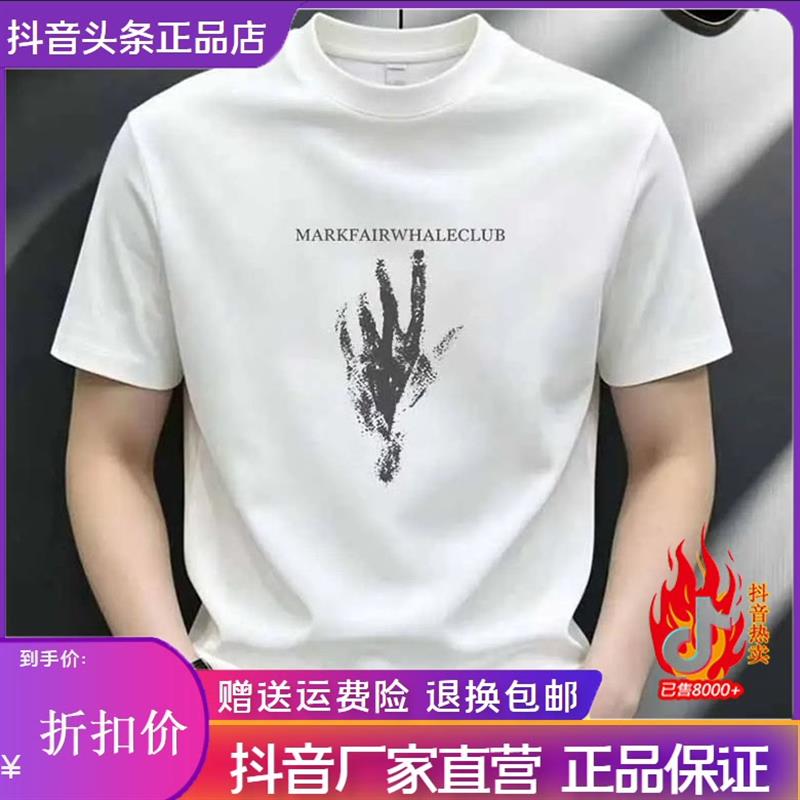 师凯服饰Amphelisia潮牌时尚印花短袖T恤男士ins夏季休闲潮牌半袖