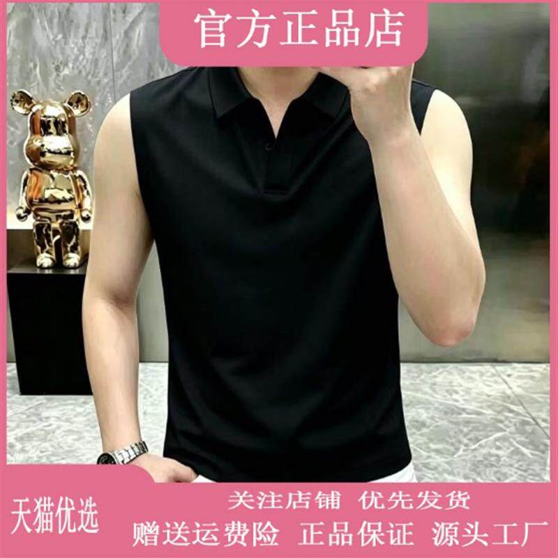 云枢优衣馆轻奢型格夏季新款男士V领无袖背心帅气宽松时尚百搭