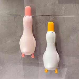 可爱鸭毛发夹家用浴室头发清理夹卫生间清洁神器地漏清洁刷多功能