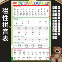 学硕大号磁吸可擦写汉语拼音字母表墙贴挂图磁性力贴辅导班早教幼小衔接一年级声母韵母小学语文教学专用教具