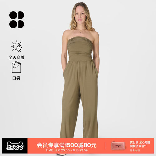 SweatyBetty修身l阔腿连体裤