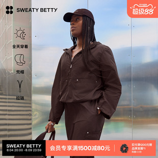 Sweaty Betty 26秋新款复古休闲宽松连帽套头衫上衣夹克女SB03160