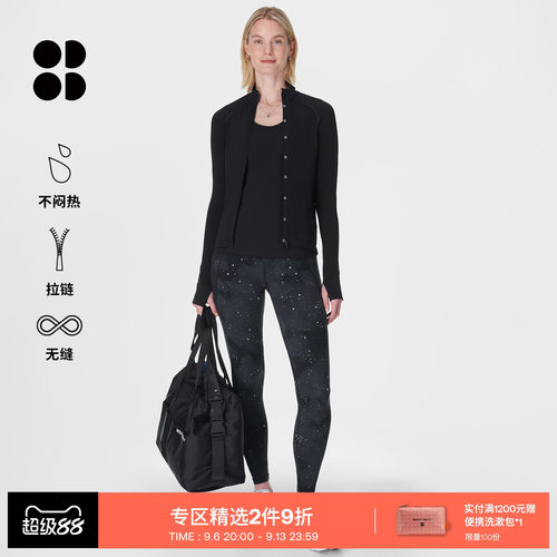 SweatyBetty运动拉链T恤卫衣