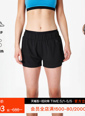 SweatyBetty On Your Marks2合1带内衬松紧腰跑步短裤女SB6294A