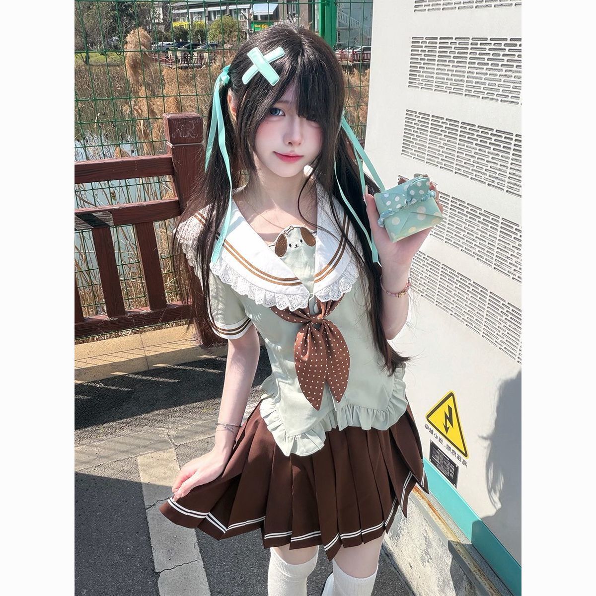 【抹茶小狗】甜嗑jk原创正版水手服学院风制服裙甜美显瘦显白套装