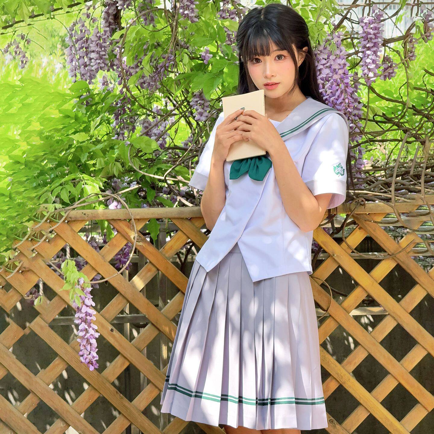 空气站台【青梧夏】短袖绿色学院风校供JK套装水手服日系甜美日常