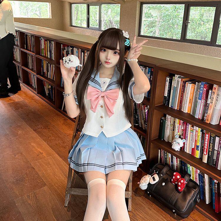 轻音柠檬原创樱语花信jk制服夏季日系学院风收腰水手服女校供套装