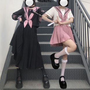 【花吹雪】猫腻JK社原创jk制服套装暗黑不良少女水手服长短袖长裙