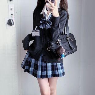 狐兔原创JK毛衣开衫外套内搭基础款学院风格裙针织衫秋冬叠穿套装