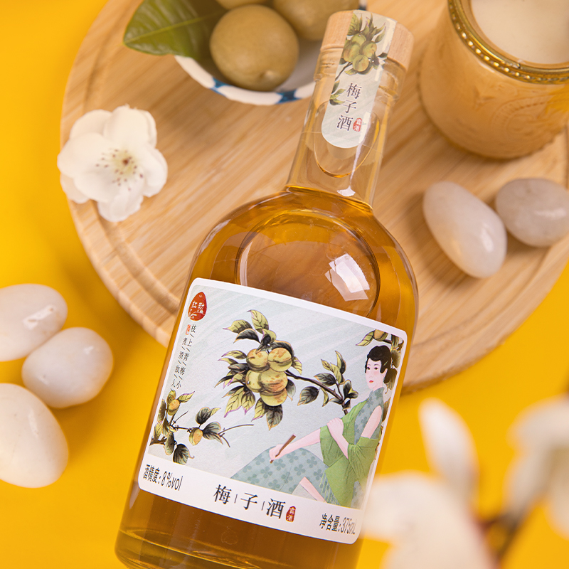 花果酒女士低度甜酒微醺酒国风桃花酿青梅酒桂花酒少女生晚安酒