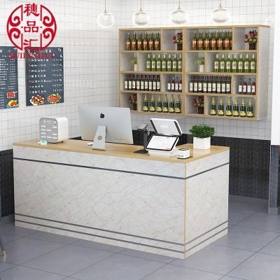 饭店收银台酒柜餐饮复古餐厅酒店商用组合酒水餐馆展示柜烧烤吧台
