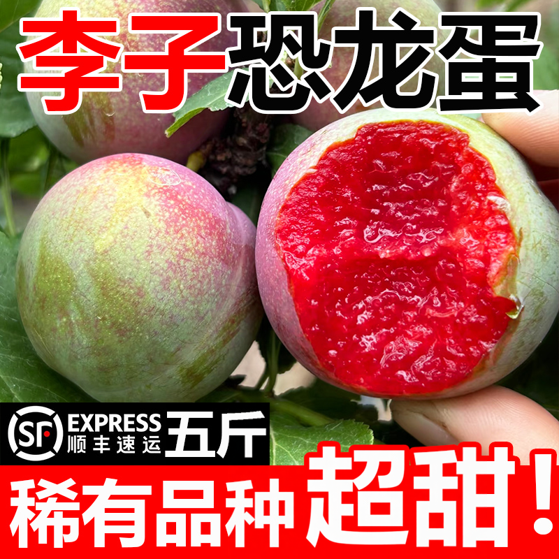 新鲜恐龙蛋味帝李子红心帝王李子四川时令水果包邮整箱现摘黑布林