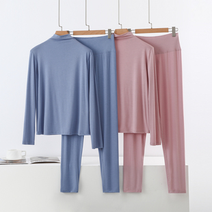 内搭大码 女打底裤 打底衫 套装 两件套 莫代尔半高领秋衣秋裤 春秋冬季