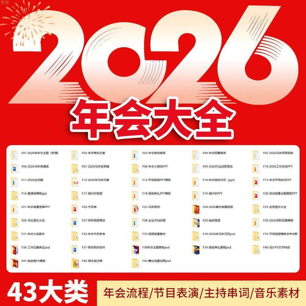 2026年公司年会活动策划方案企业马年素材主持稿节目年终庆典主题