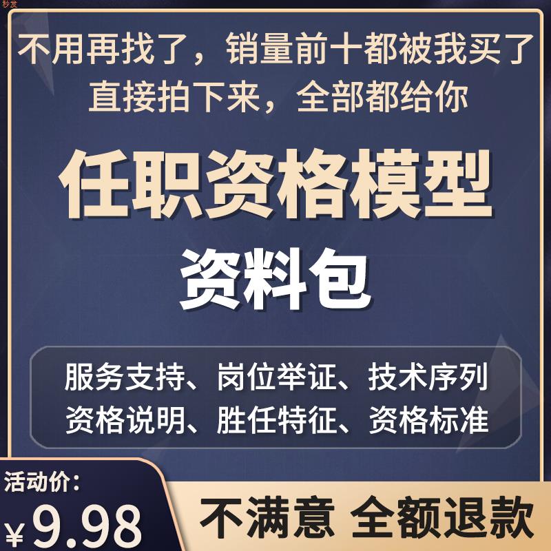 员工任职资格说明书模板胜任力模型特征任职级体系搭建管理方案