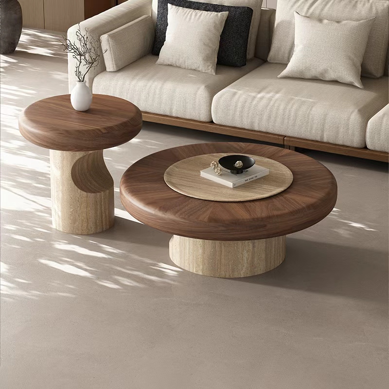 中古风实木茶几组合边几