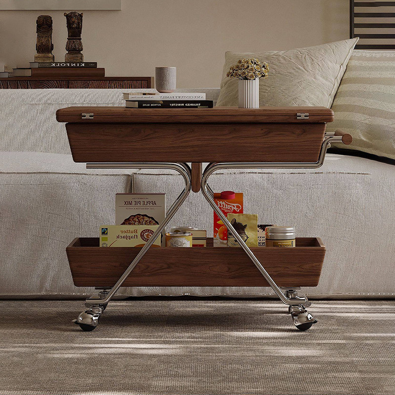 茶几客厅家用可移动折叠沙发边几小户型边柜升降茶台桌小推车茶几