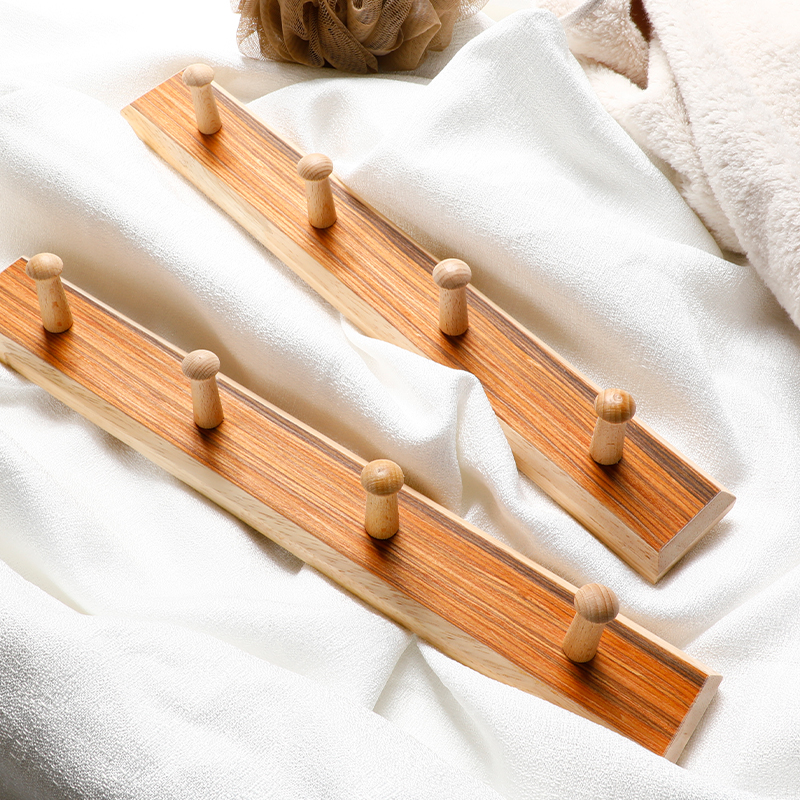 免打孔实木粘钩试衣间北欧挂衣钩